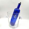 Clear glass ice bucket for wine or champagne