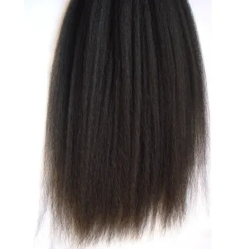 10-30\" Virgin Remy African American Kinky Straight to Relaxed Texture Steam Curl Bundles: Authentic Brazilian Hair