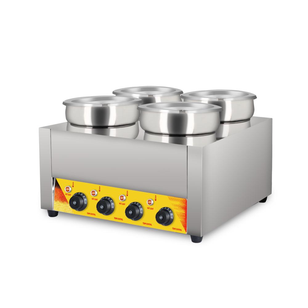 Bain marie 4 tank sauce warmer warming machine