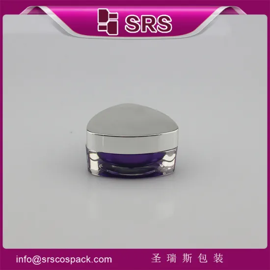 SRS free sample empty cosmetic acrylic empty jars for gel