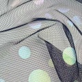Tessuto a rete in poliestere a pois iridescente