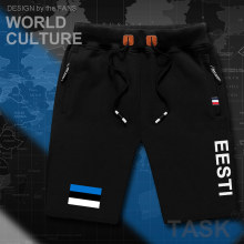 Estonia Estonian mens shorts beach man men's board shorts flag workout zipper pocket sweat bodybuilding 2017 cotton EST Eesti