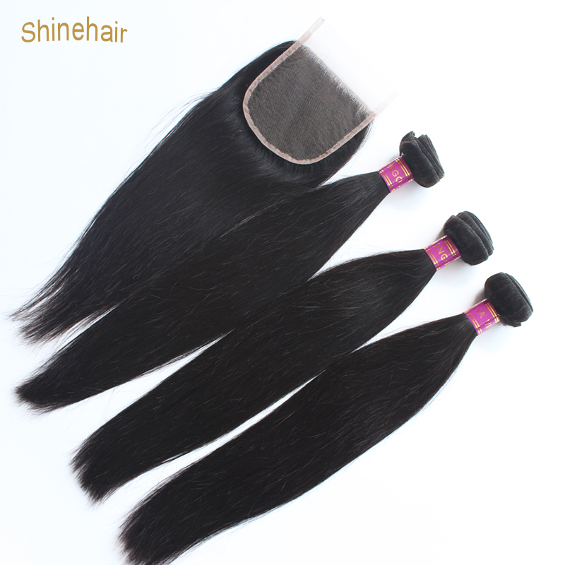 Straight Hair Bundles with Closure