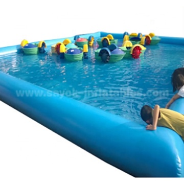 Large PVC Inflatable Swimming Pool for Kids and Adults - High-Quality Blue Outdoor Pool