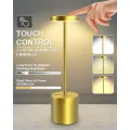 Lámpara de mesa LED con batería recargable con 3 opciones de color y luz negativa