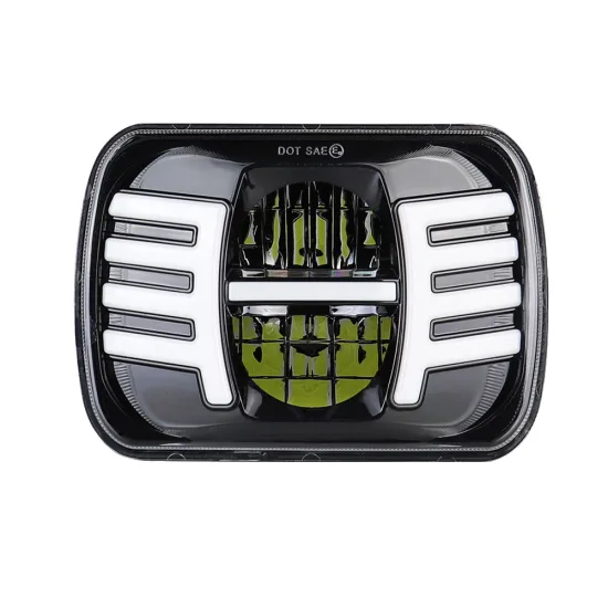 7"x6" Square White & Amber Headlights High Low Beam for Wrangler/Dodge/Chevy/Chevrolet/GMC