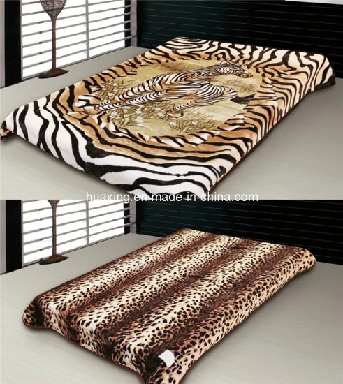2014 Classic Design 100%Polyester Mink Blanket/Raschel Blanket