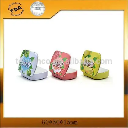 Rectangular Mint Tin Packaging/ Chewing Gum Canned Box