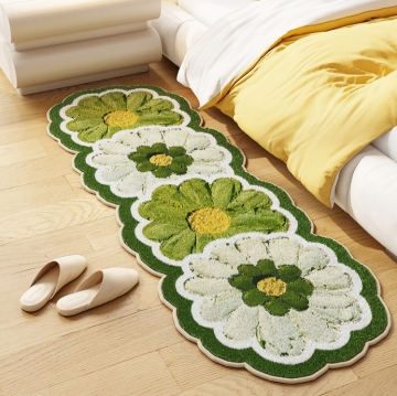 Floral Bed Blanket and Living Room Decor: Cooling, Non-Slip Cover for Bedroom and Bay Window