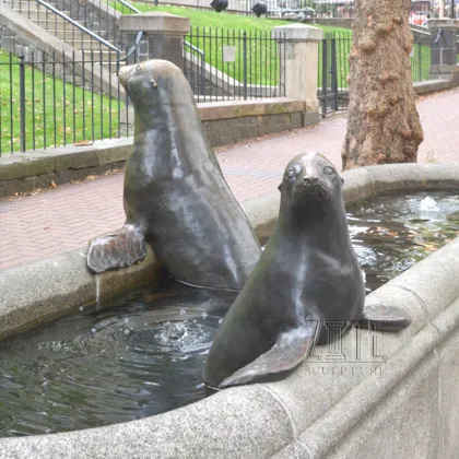 Hot Casting Outdoor Decorative Bronze Sea Lion Statue