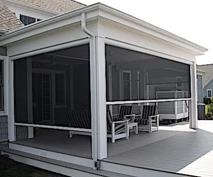 Roller Blinds and Sunscreen Curtains with Outdoor Blinds