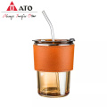 Tasse en verre résistant à la chaleur de 430 ml en verre tasse de tasse de chaleur