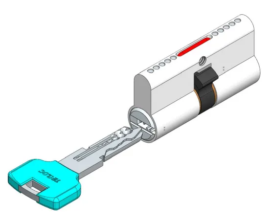 Snake groove euro profile cylinder lock double sided