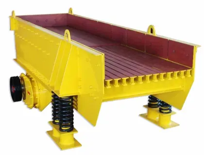 Grizzly Vibrating Feeder in the process of sandstone crusher line project