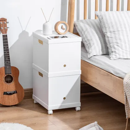 Plastic pulley handle office household storage box