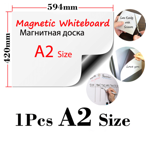 1Pcs A2 Size Magnetic Fridge Stickers Wallpaper Wall Sticker for Kids Dry Erase Whiteboard Office Home Kitchen Message Board