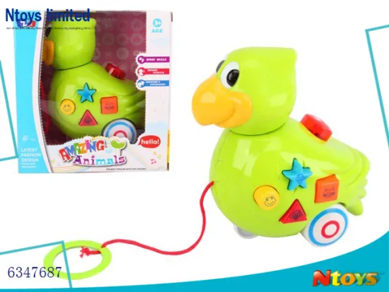 6347687 PULLING GOOD SALE FUNNY MUSICAL ANIMAL PARROT