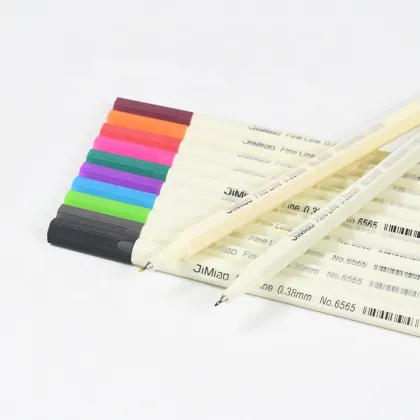 Hook Line Pen 0.38mm 12 Color Water-Based Ink Watercolor Pen Set
