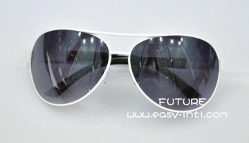 Metal Aviators Sunglasses with Faux Rhinestone