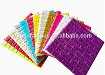 PE foam 3D stone non-toxic beautiful wallpaper Korean style PE foam 3d