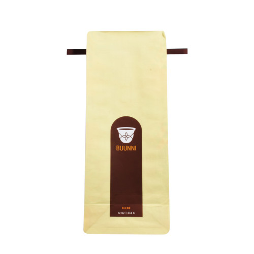 Utvidet størrelse overflatebelagt standard størrelse belagt firkantet trykte kaffeposer med belegg