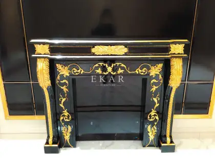 Wooden Fireplace decorative wall mounted indoor fireplace mantel