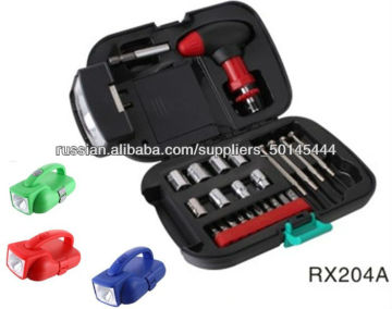 24pcs High Quality flashlight tool set ,mechanical tool set with flashlight