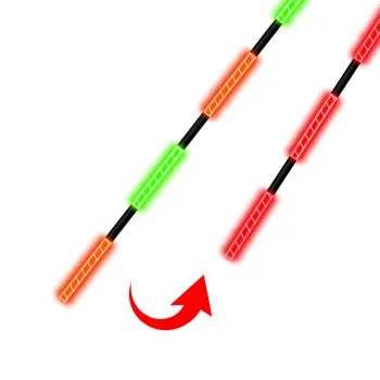 Electronic Gravity Sensing Bite Hook with LED Floating Tail