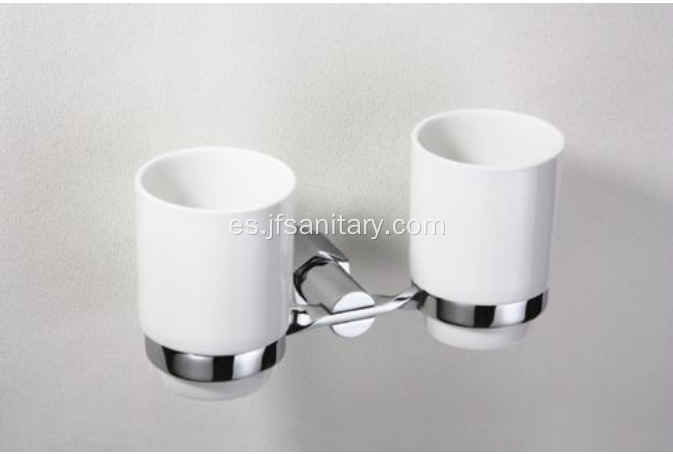 Soporte para vaso doble de baño