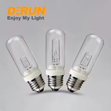JDD Tubular Heat Halogen Light Bulb - Clear Frosted Soft Glass E26 75W-250W 230V Photography Quartz Lamp
