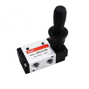Manual Pneumatic Valve 3-Way 2-Position 1/4\" Lever Operated