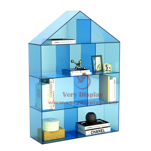 Aangepaste LED -verlichting Acryl -zeshoekshowcase Stand