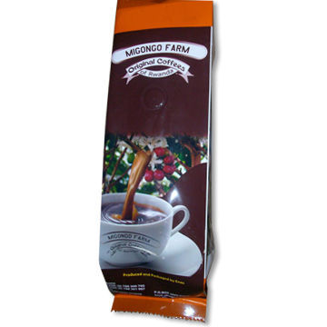 Plastic Coffee Bags with 3-side Heat Sealed, Customized Colors are Welcome