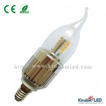 High luminosity E14/E27/B22 6W Dimmable Led Candle Light 500LM Ra>80 PF>0.9