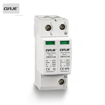 Din Rail Mounted 220V 40KA TVSS Lightning Arrester / Surge Protector