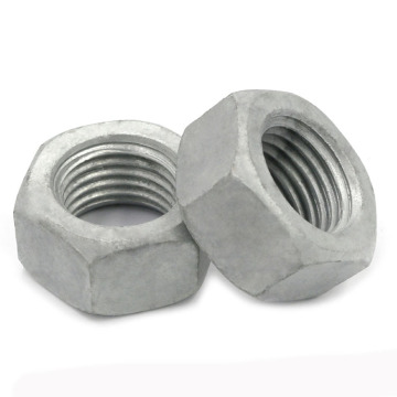 Tuercas hexagonales de acero al carbono Galvanizado en caliente DIN934