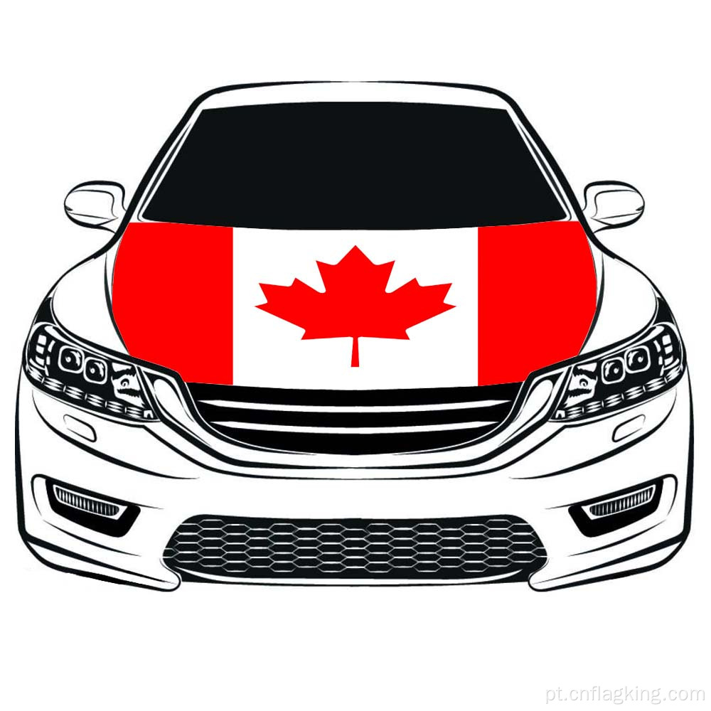 Bandeira do capô do carro da Copa do Mundo Canadá Bandeira do capô do carro de 100 * 150 cm