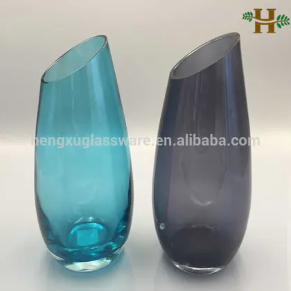 colored glass vases for decorations