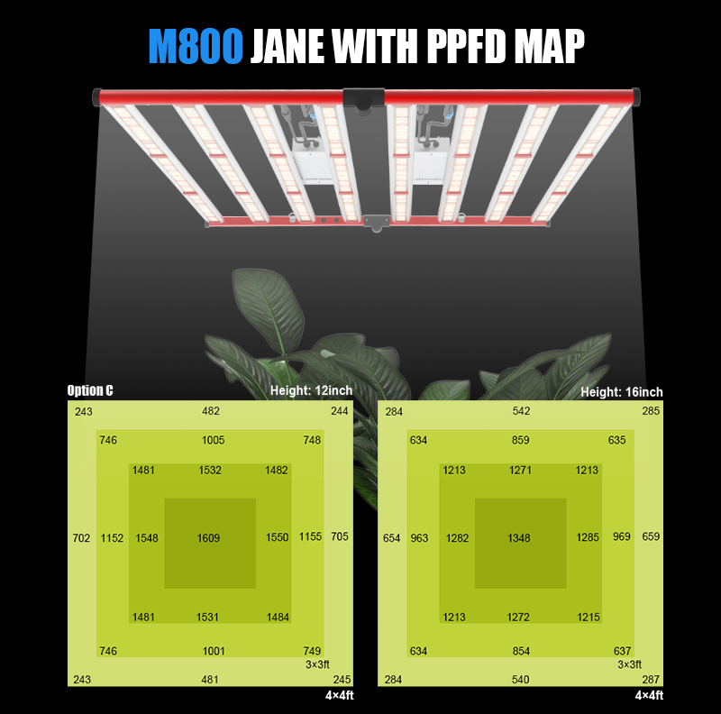 Υψηλής ποιότητας 800W Hydroponic σύστημα LED αυξάνεται φως