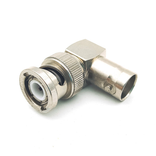 Right Angle BNC Male to Female Coaxial Adapter