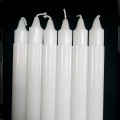 400g white pillar fluted candles wax candel