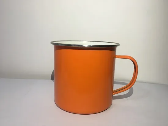 Camping Tin Enamel Mug with Handle Outdoor Indoor