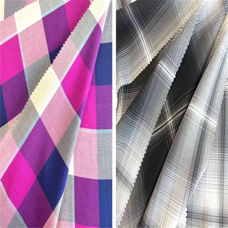 Plaid Dyed Yarn Rayon Fabric