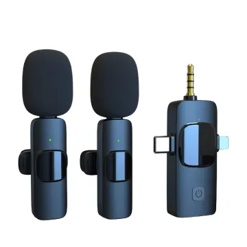 100x Mini Mic Noise Reduction Wireless Clip Lavalier Recording Microphone for Livestreaming and Vlogging (K15 3-in-1)