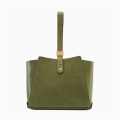 Vegetable Tanned Top Grain Leather Trapeze Handbag