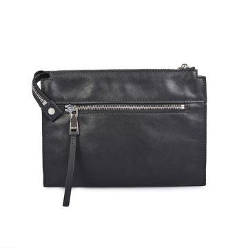 Portafoglio tascabile da polso con clutch in pelle nappa italiana