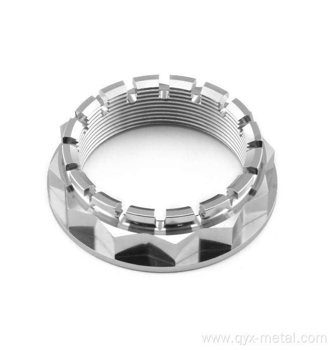 titanium GR5 flanged axle nut for ducati