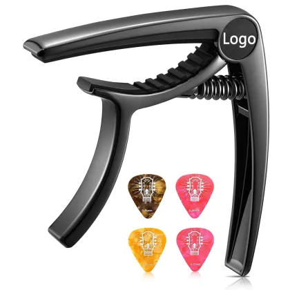 Factory Direct Guitar Accessories Bundle: Clamp Clip, Ukulele, Bass, Bassoon, 4 Guitar Picks & Capo - SC-3