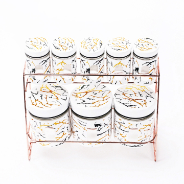plastic wooden spice wholesale kitchen 6 pcs glass jars glass spice jar 150ml