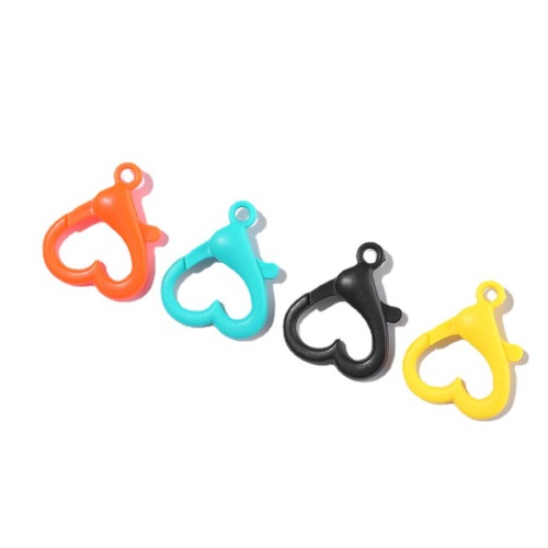 Lobster Clasp Hook Colorful Heart Shape Plastic Lobster Claw Clasp Hook Manufactory